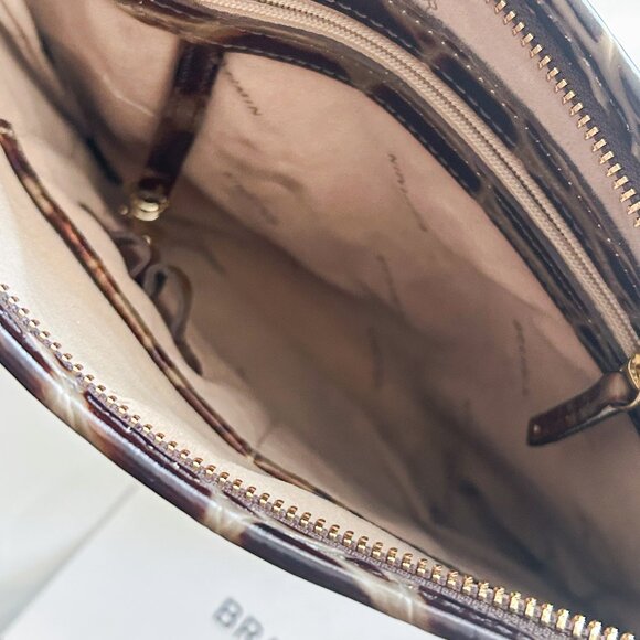 Brahmin Jody Espresso Orinoco Slim Leather Purse - Picture 8 of 9